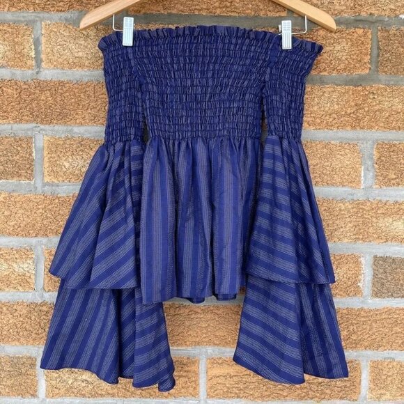 Caroline Constas     Appolonia Smocked Tiered Top SIZE XS - Picture 11 of 14